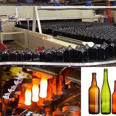 خرید آخرین طراحی شیشه بطری خط تولید شیشه شیشه شیشه سبز شفاف online manufacture